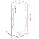 Miroir avec éclairage LED 90x45 cm Verre Arche – Image 11