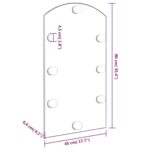 Miroir avec éclairage LED 90x45 cm Verre Arche – Image 8