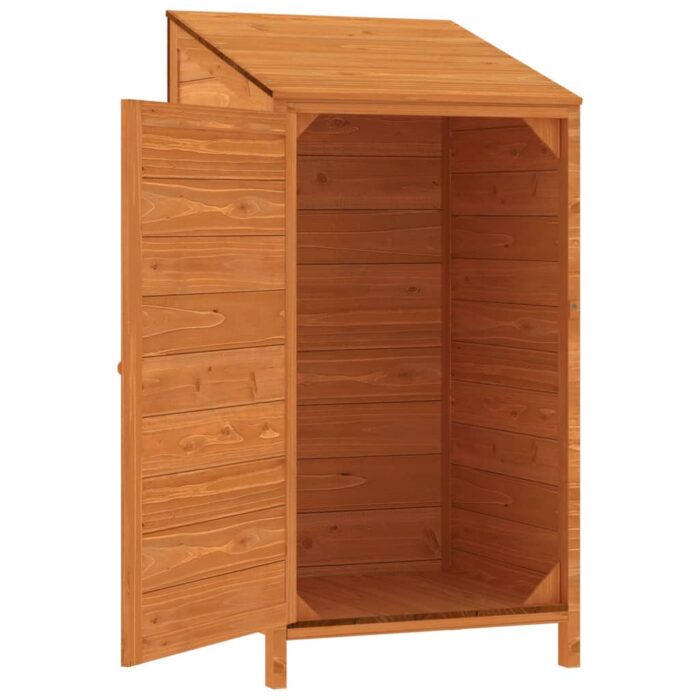 Remise de jardin Marron 55x52x112 cm Bois de sapin solide – Image 2
