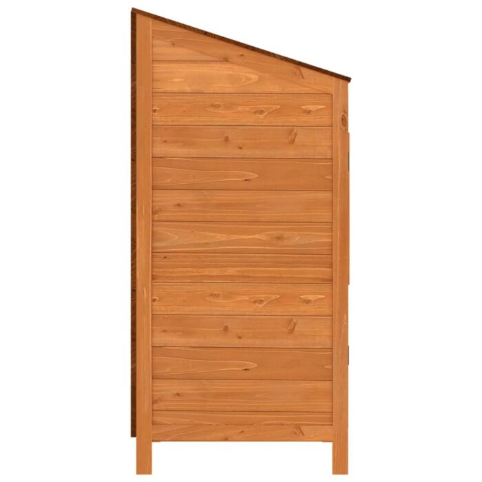Remise de jardin Marron 55x52x112 cm Bois de sapin solide – Image 3