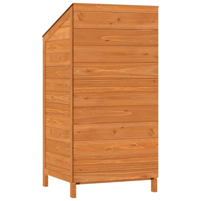 Remise de jardin Marron 55x52x112 cm Bois de sapin solide – Image 4