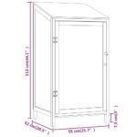 Remise de jardin Marron 55x52x112 cm Bois de sapin solide – Image 5