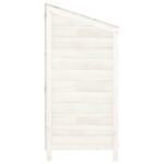 Remise de jardin Blanc 102x52x112 cm Bois de sapin solide – Image 3