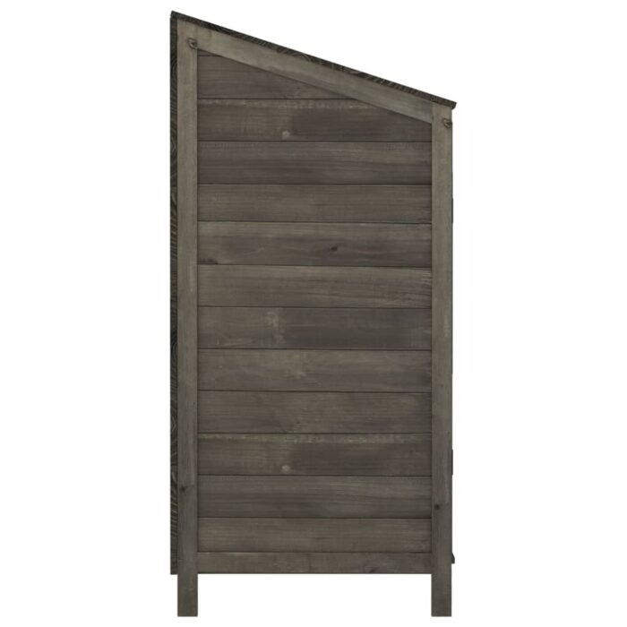 Remise de jardin Anthracite 102x52x112 cm Bois de sapin solide – Image 3