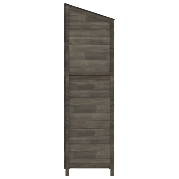 Remise de jardin Anthracite 55x52x174,5 cm Bois de sapin solide – Image 3
