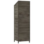 Remise de jardin Anthracite 55x52x174,5 cm Bois de sapin solide – Image 4
