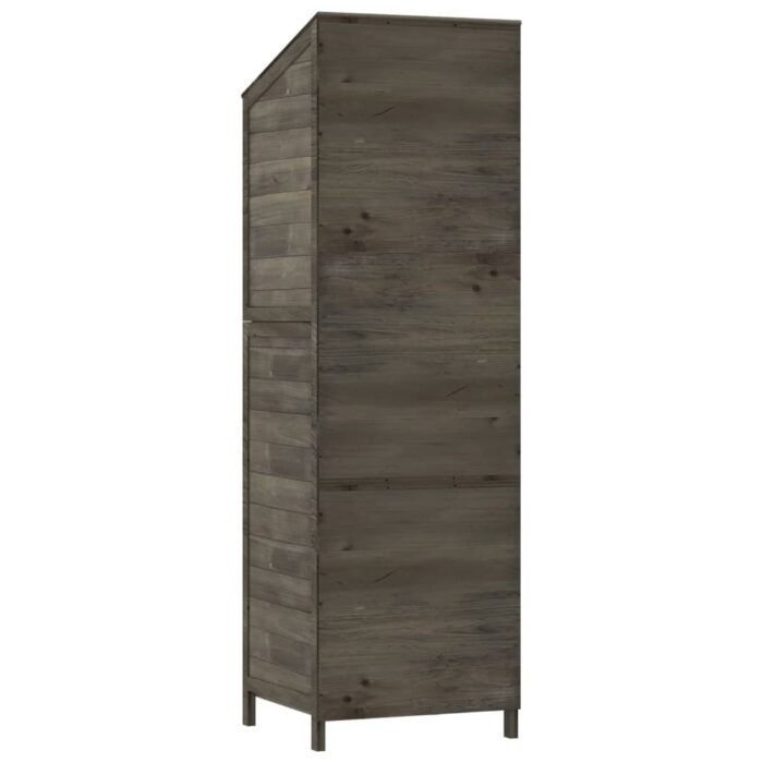 Remise de jardin Anthracite 55x52x174,5 cm Bois de sapin solide – Image 4