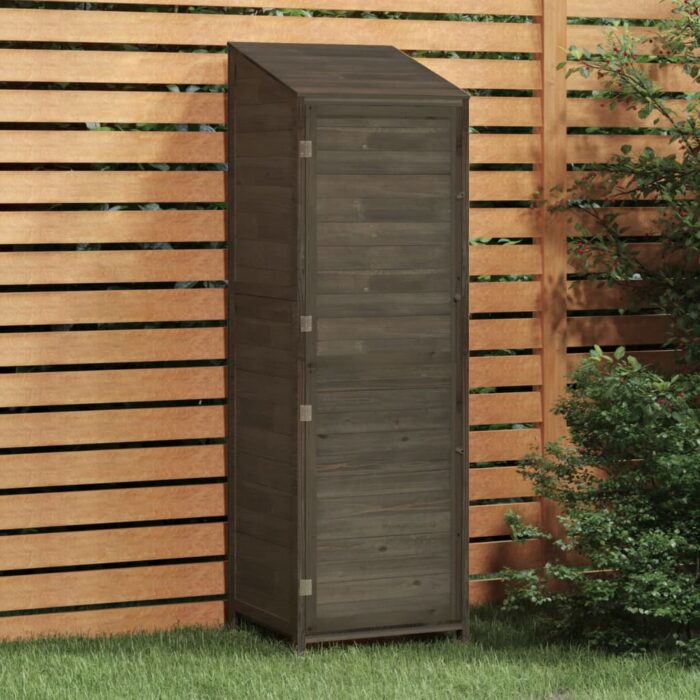 Remise de jardin Anthracite 55x52x174,5 cm Bois de sapin solide – Image 1