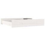 Tiroirs de lit 2 pcs blanc Bois de pin massif – Image 4