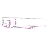 Tiroirs de lit 2 pcs blanc Bois de pin massif – Image 6