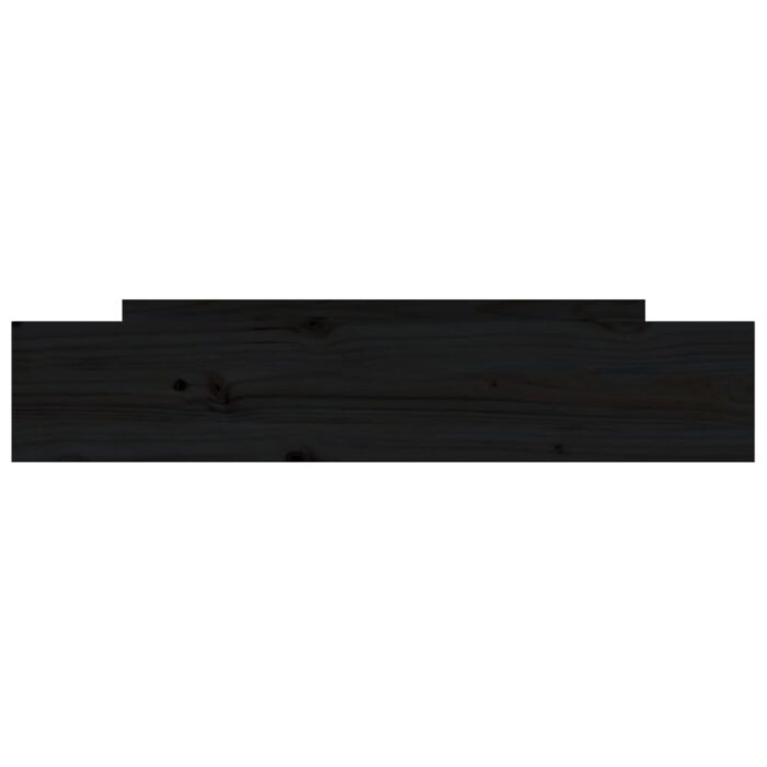 Tiroirs de lit 2 pcs Noir Bois de pin massif – Image 2