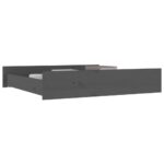 Tiroirs de lit 2 pcs Gris Bois de pin massif – Image 4