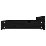 Tiroirs de lit 4 pcs Noir Bois de pin massif – Image 3