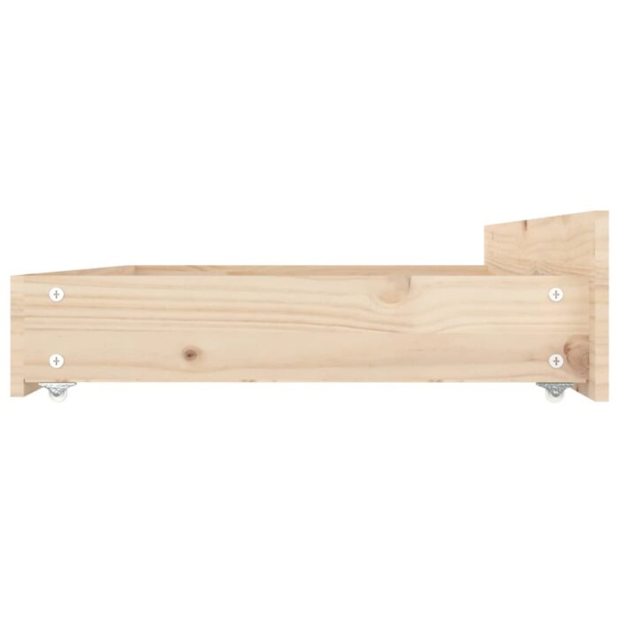 Tiroirs de lit 4 pcs Bois de pin massif – Image 3