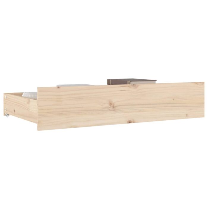 Tiroirs de lit 4 pcs Bois de pin massif – Image 4