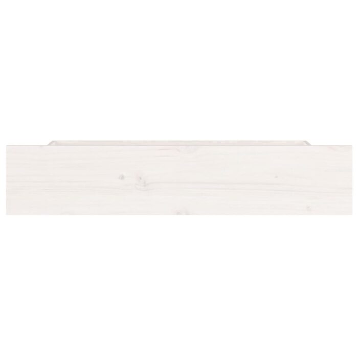 Tiroirs de lit 4 pcs Blanc Bois de pin massif – Image 2
