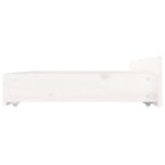 Tiroirs de lit 4 pcs Blanc Bois de pin massif – Image 3