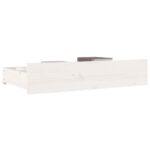 Tiroirs de lit 4 pcs Blanc Bois de pin massif – Image 4