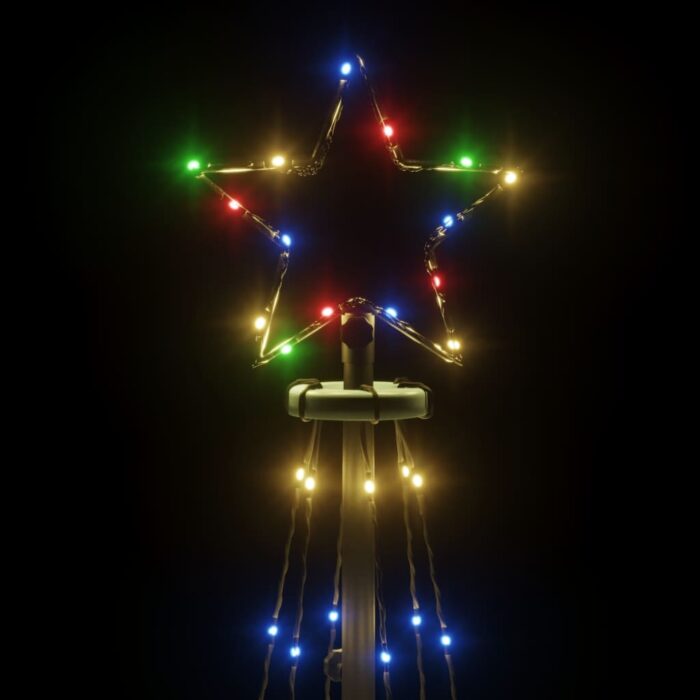 Arbre de Noël cône 108 LED Colorées 70x180 cm – Image 2