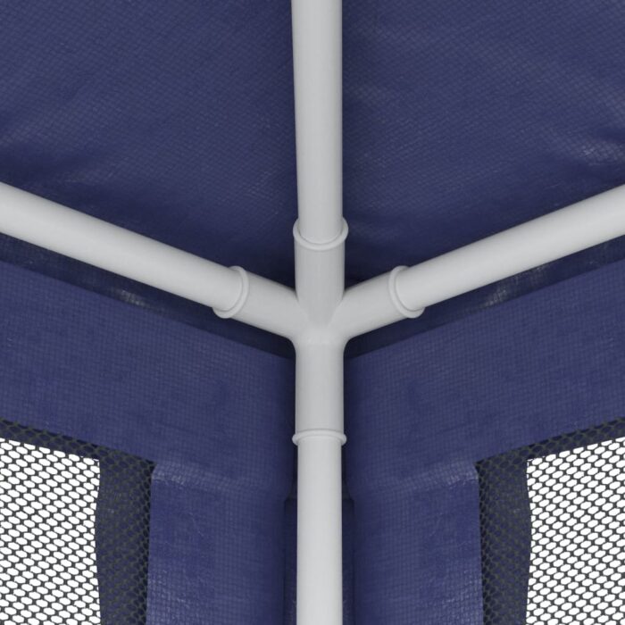Tente de fête avec 4 parois latérales en maille Bleu 2x2 m PEHD – Image 4