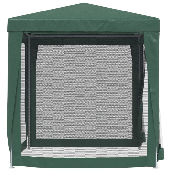 Tente de fête avec 4 parois latérales en maille Vert 2x2 m PEHD – Image 2