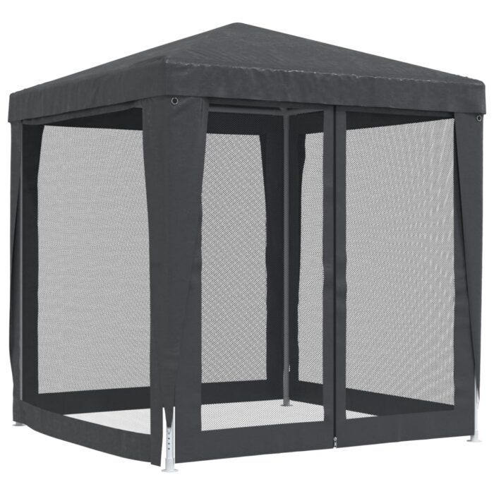 Tente de fête avec 4 parois latérales en maille Anthracite 2x2m – Image 3