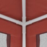 Tente de fête avec 4 parois latérales en maille Rouge 2x2m PEHD – Image 4