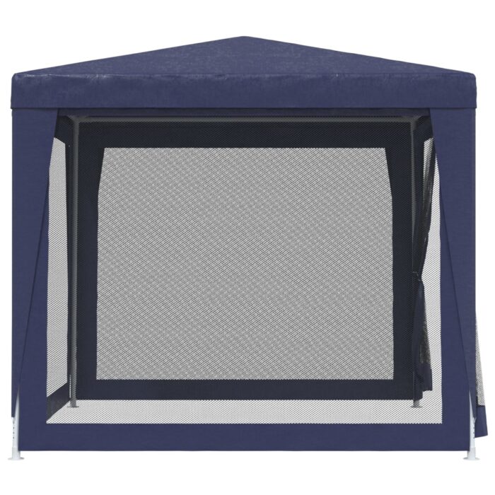Tente de fête avec 4 parois latérales en maille Bleu 2,5x2,5 m – Image 2