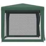 Tente de fête avec 4 parois latérales en maille Vert 2.5x2.5 m – Image 2