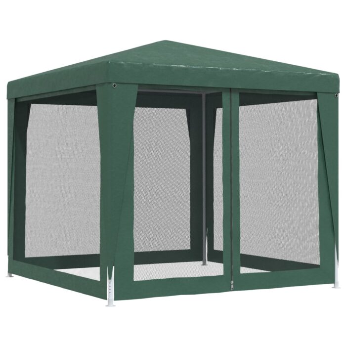 Tente de fête avec 4 parois latérales en maille Vert 2.5x2.5 m – Image 3
