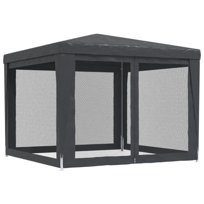 Tente de fête avec 4 parois latérales en maille Anthracite 3x3m – Image 3