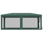 Tente de fête avec 4 parois latérales en maille Vert 3x6 m PEHD – Image 2