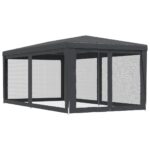 Tente de fête avec 6 parois latérales en maille Anthracite 3x6m – Image 3