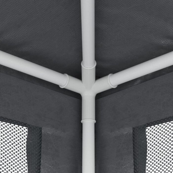Tente de fête avec 6 parois latérales en maille Anthracite 3x6m – Image 4