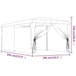 Tente de fête avec 6 parois latérales en maille Anthracite 3x6m – Image 5