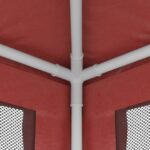 Tente de fête avec 6 parois latérales en maille Rouge 3x6m PEHD – Image 4