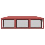 Tente de fête avec 8 parois latérales en maille Rouge 3x9m PEHD – Image 2