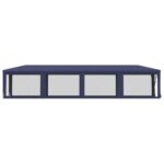 Tente de fête et 10 parois latérales en maille Bleu 3x12 m PEHD – Image 2