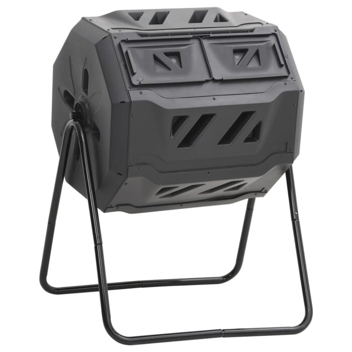 Bac à compost de jardin Noir 73x64x95 cm 160 L – Image 1
