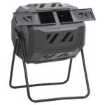 Bac à compost de jardin Noir 73x64x95 cm 160 L – Image 3
