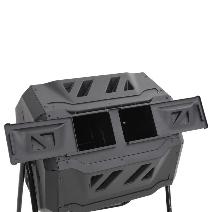 Bac à compost de jardin Noir 73x64x95 cm 160 L – Image 5