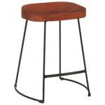 Tabourets de bar Gavin lot de 2 45x38x53cm bois massif manguier – Image 11