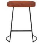 Tabourets de bar Gavin lot de 2 45x38x53cm bois massif manguier – Image 2