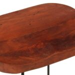 Tabourets de bar Gavin lot de 2 45x38x53cm bois massif manguier – Image 5