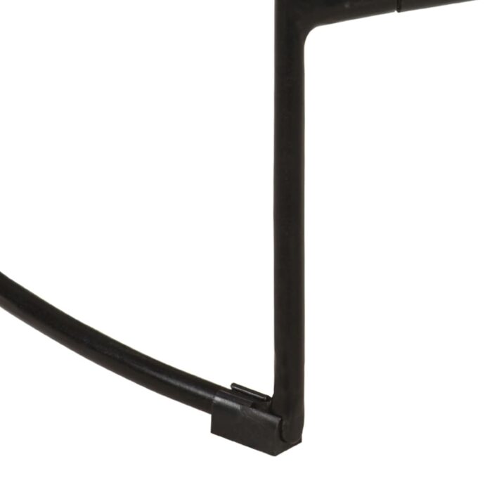 Tabourets de bar Gavin lot de 2 45x38x53cm bois massif manguier – Image 6