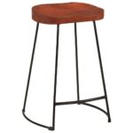 Tabourets de bar Gavin lot de 2 45x40x63cm bois massif manguier – Image 11