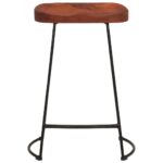 Tabourets de bar Gavin lot de 2 45x40x63cm bois massif manguier – Image 2
