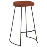 Tabourets de bar Gavin lot de 2 50x40x78cm bois massif manguier – Image 10
