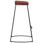 Tabourets de bar Gavin lot de 2 50x40x78cm bois massif manguier – Image 3