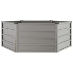 Lit surélevé de jardin rouillé 129x129x45 cm acier corten – Image 2